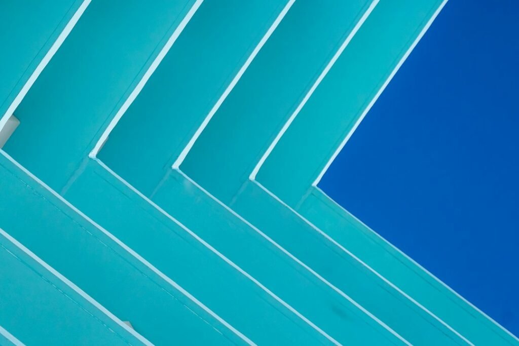 Blue and white window detail, illustrating a doors and windows application