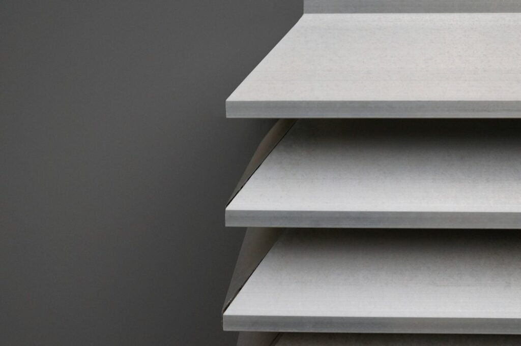 Modern shelves and wall display, illustrating an interior application